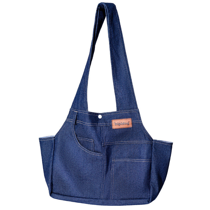 Sac à dos de transport en jean pour chien & chat