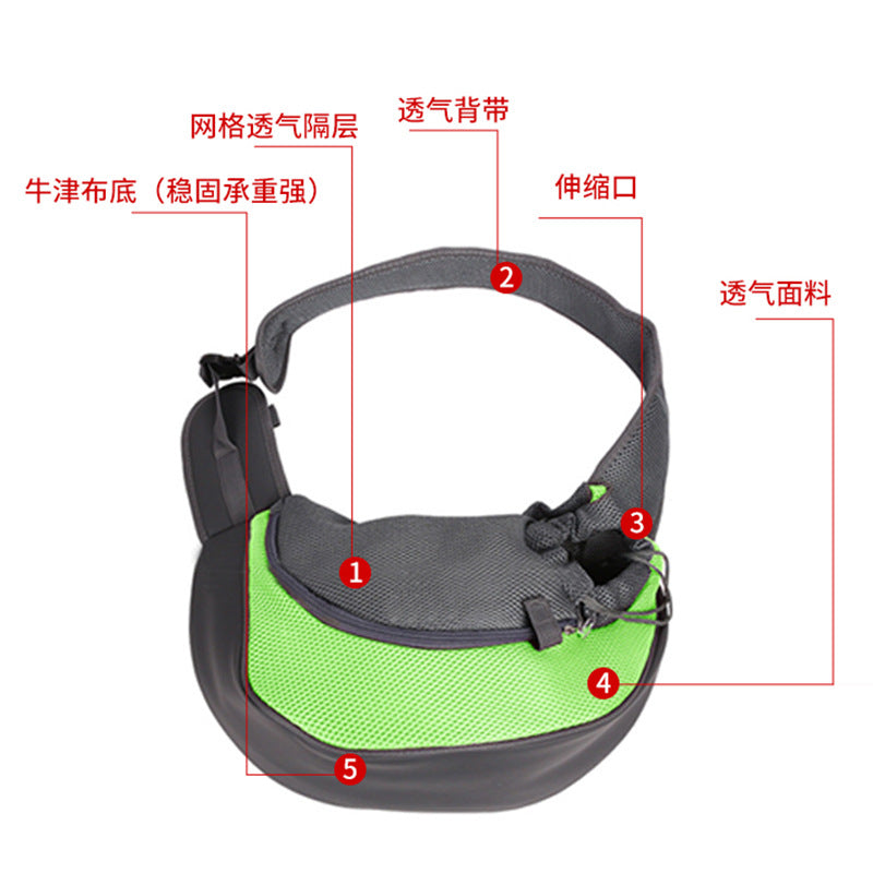 Sac bandoulière filet pour chat & chien – Respirant