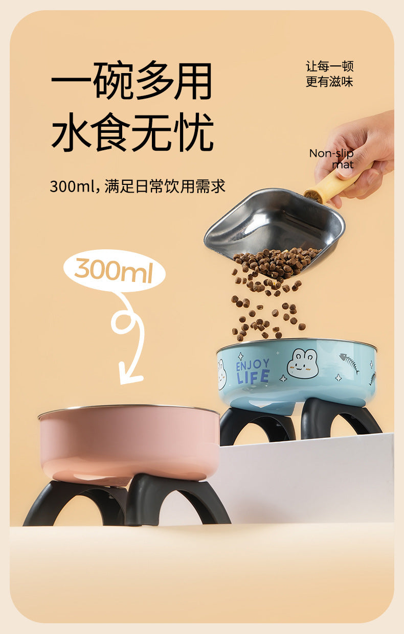 Gamelle surélevée pour chat & chien – Acier inoxydable