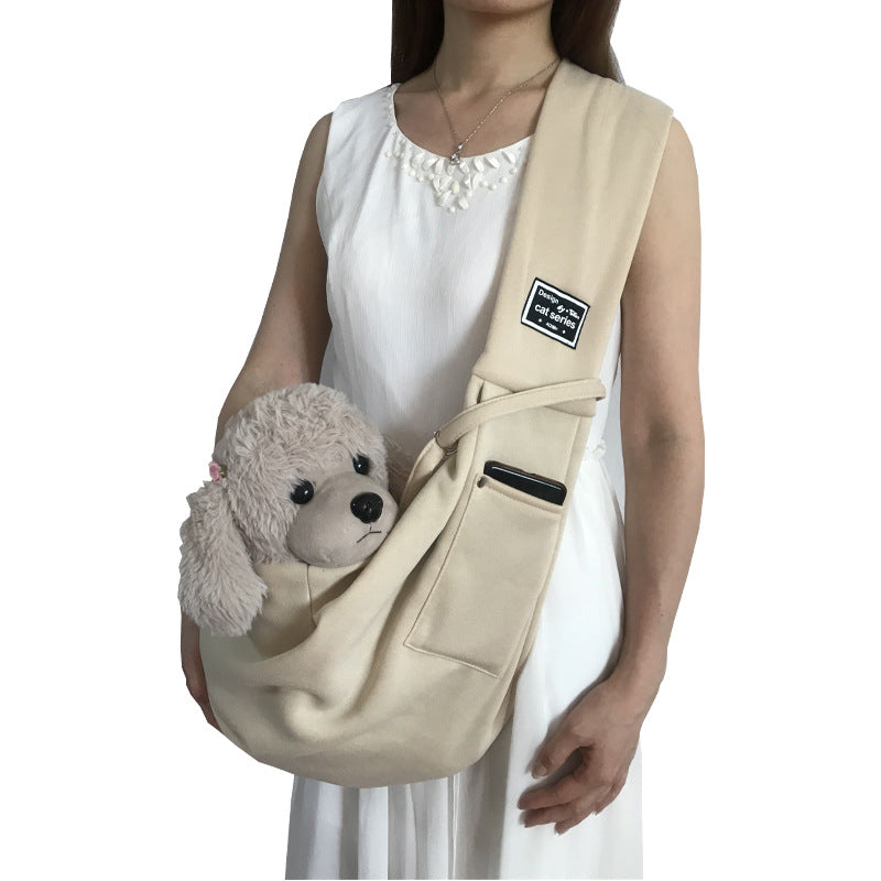 Sac bandoulière grande capacité pour chat & chien – Polyester