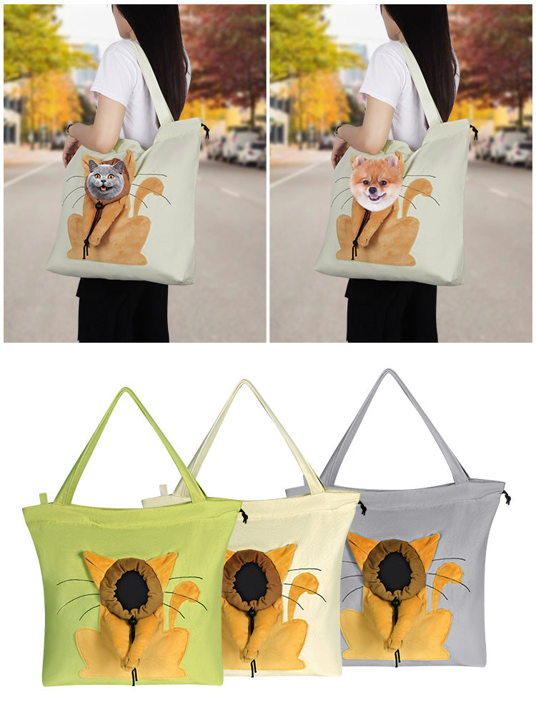 Sac bandoulière de transport pour chat & petit chien – Respirant