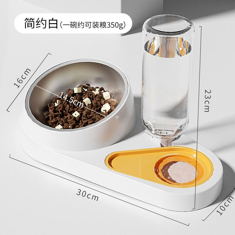 Gamelle pour chat & petit chien avec distributeur d’eau – Double bol