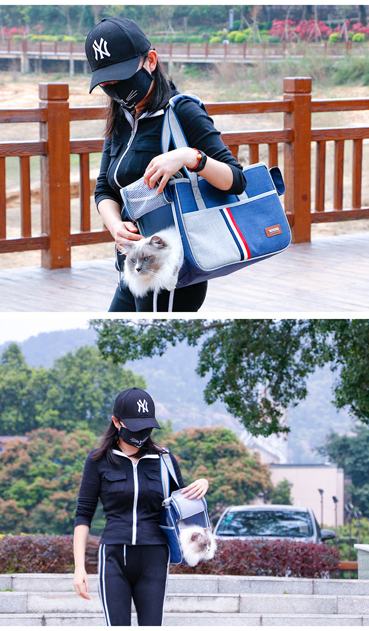 Sac bandoulière pour chat & petit chien – Grande capacité