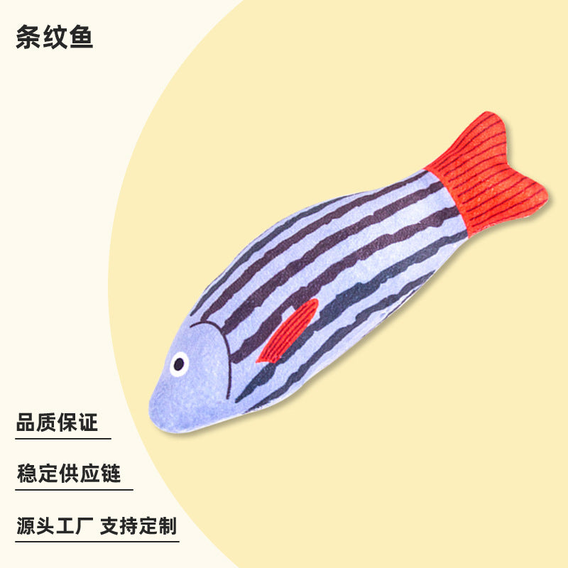 Jouet poisson pour chat – Herbe à chat & stimulation