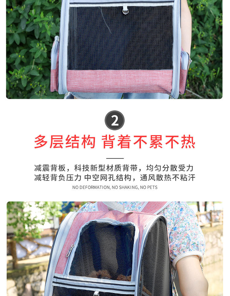 Sac à dos de transport pour chien & chat – Respirant et pliable