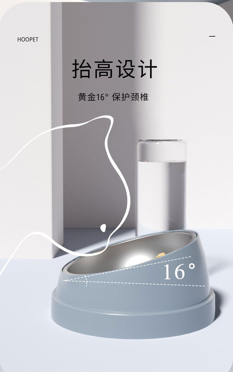 Gamelle pour chat & petit chien avec distributeur d’eau – Double bol
