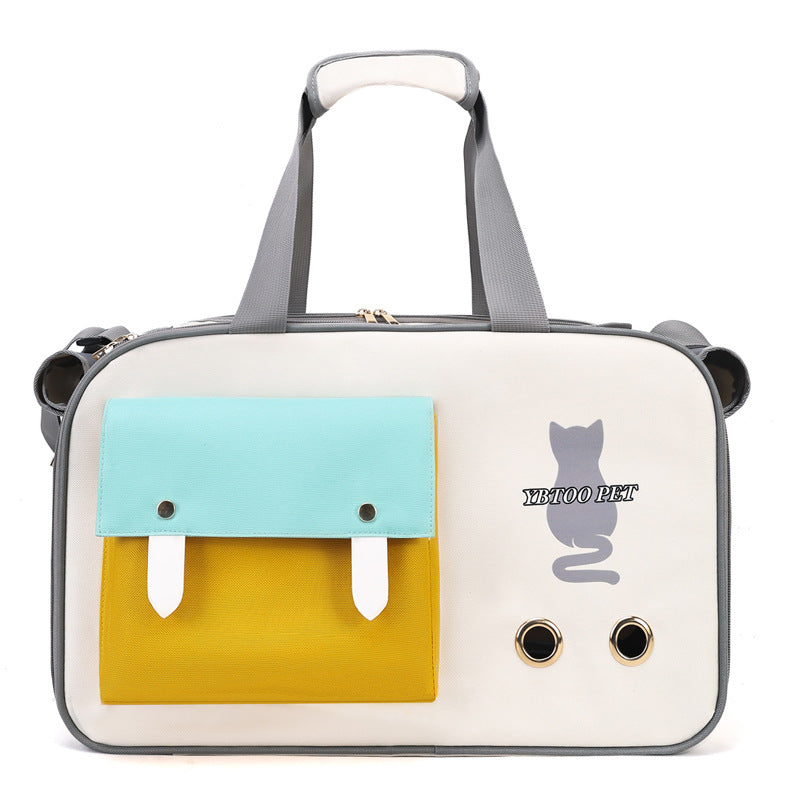 Sac bandoulière grande capacité pour chat & chien – Respirant