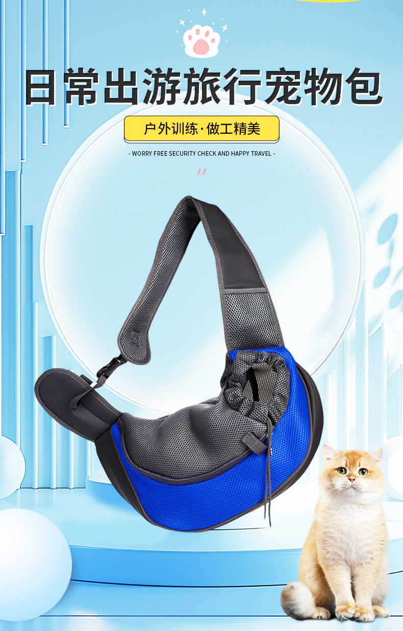 Sac bandoulière filet pour chat & chien – Respirant