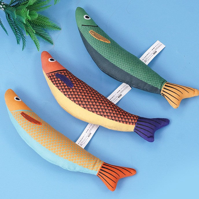 Jouet poisson pour chat – Herbe à chat & stimulation