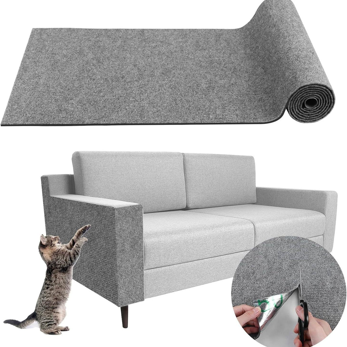 Tapis griffoir autocollant pour arbre à chat – Découpable