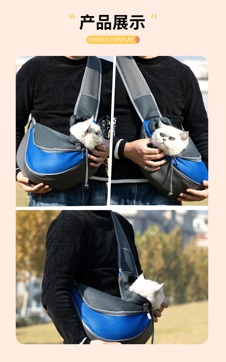 Sac bandoulière filet pour chat & chien – Respirant