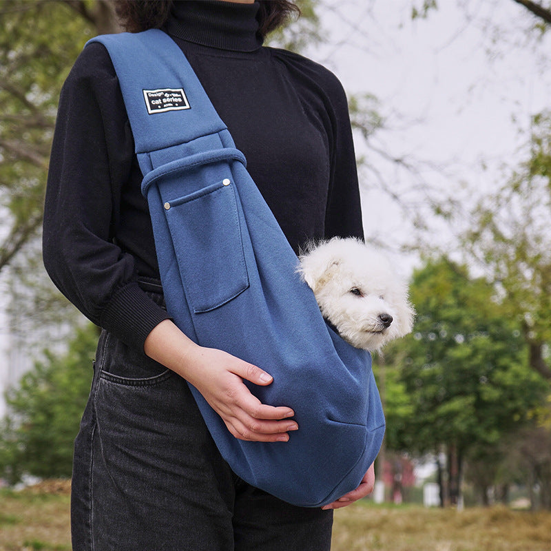 Sac bandoulière grande capacité pour chat & chien – Polyester