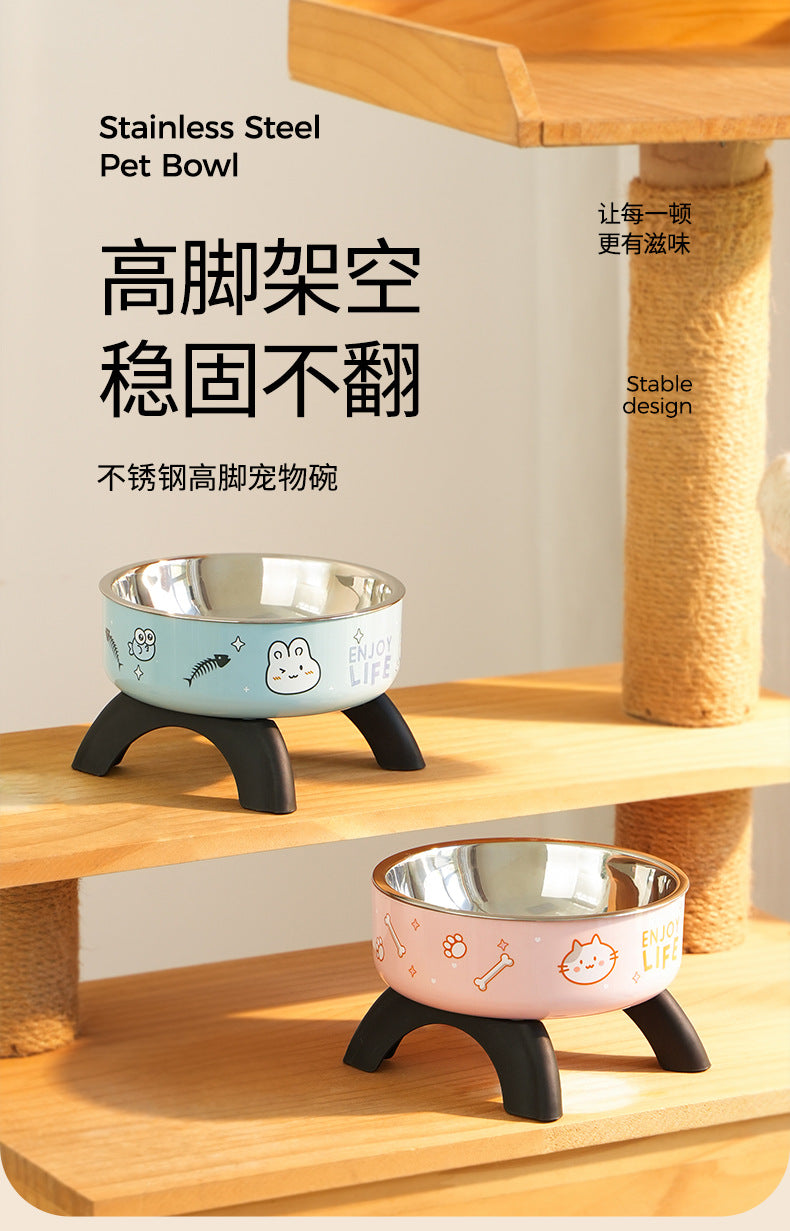 Gamelle surélevée pour chat & chien – Acier inoxydable