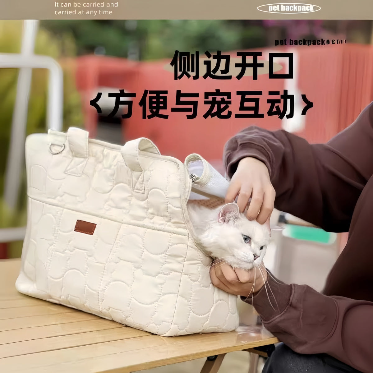 Sac à dos pour chat & petit chien – Doublé chaud avec accessoires