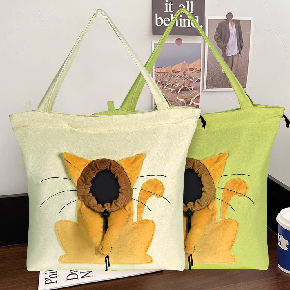 Sac bandoulière de transport pour chat & petit chien – Respirant