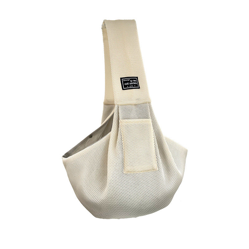Sac bandoulière pour chat – Maille respirante et pliable