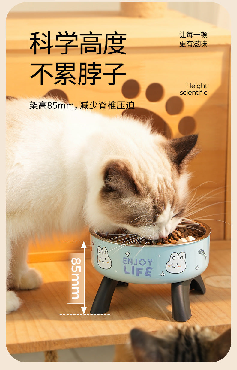Gamelle surélevée pour chat & chien – Acier inoxydable