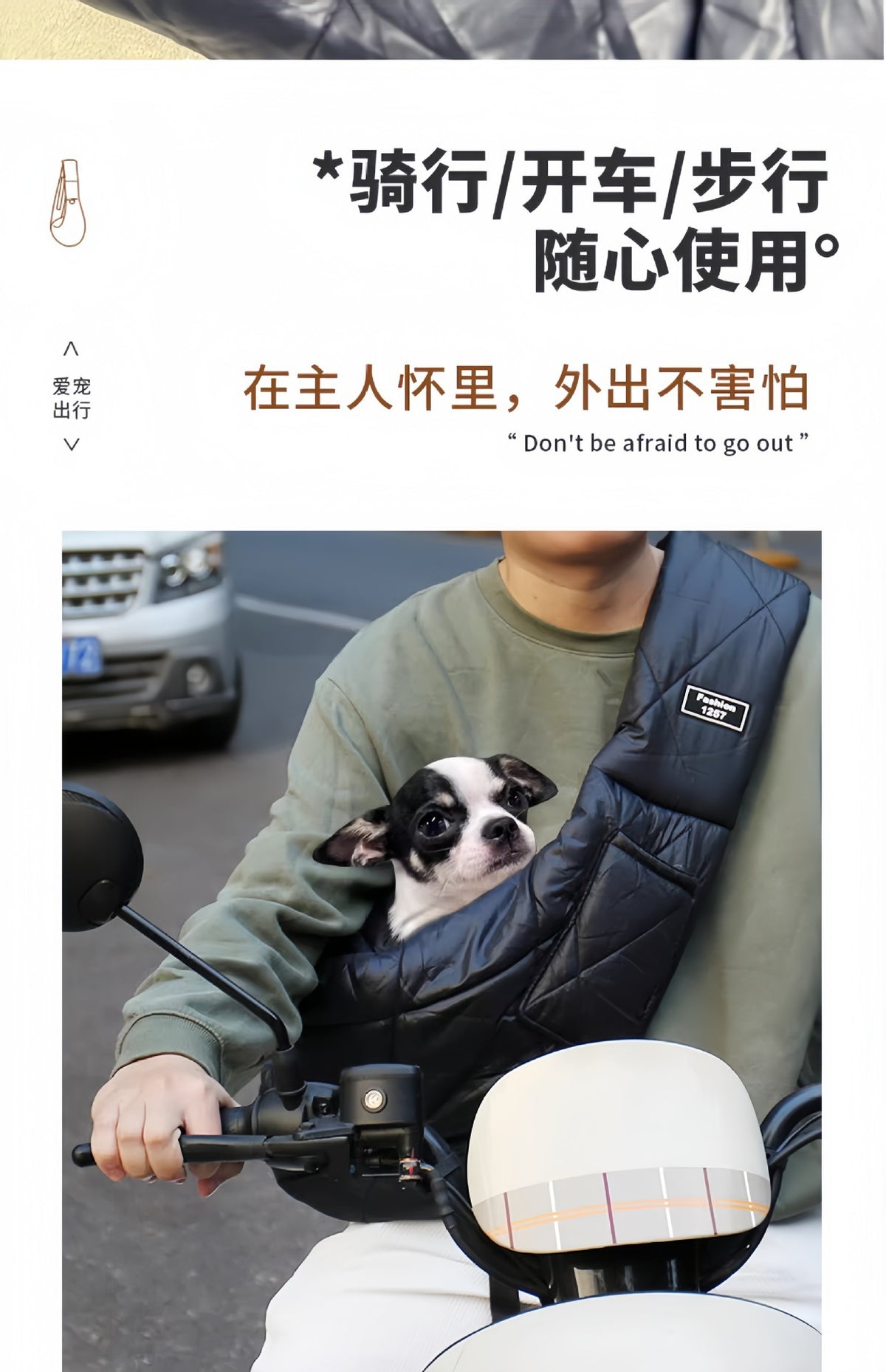 Sac bandoulière pour chien & chat – Hiver et confort