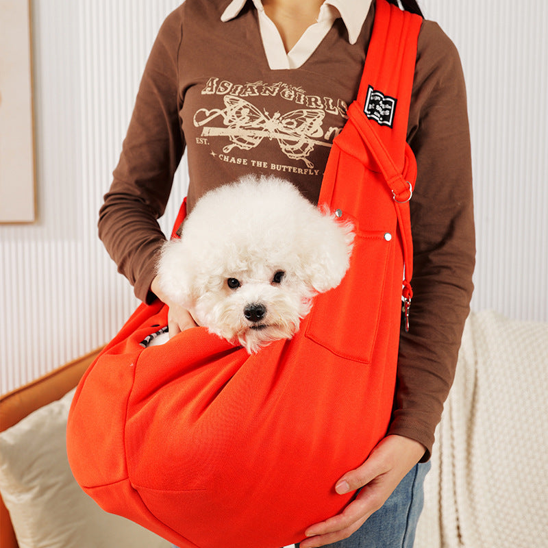 Sac bandoulière grande capacité pour chat & chien – Polyester
