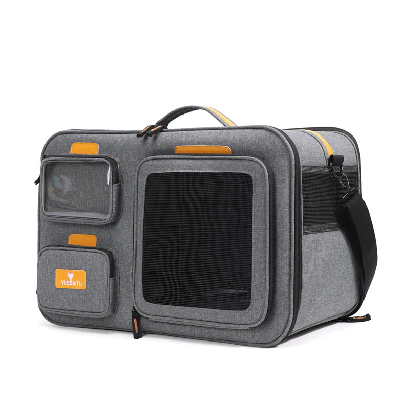 Sac bandoulière grande capacité pour chat & chien – Respirant