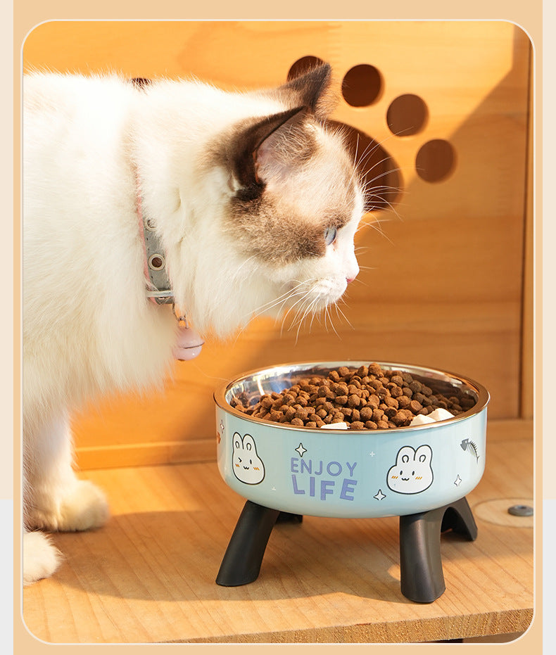 Gamelle surélevée pour chat & chien – Acier inoxydable