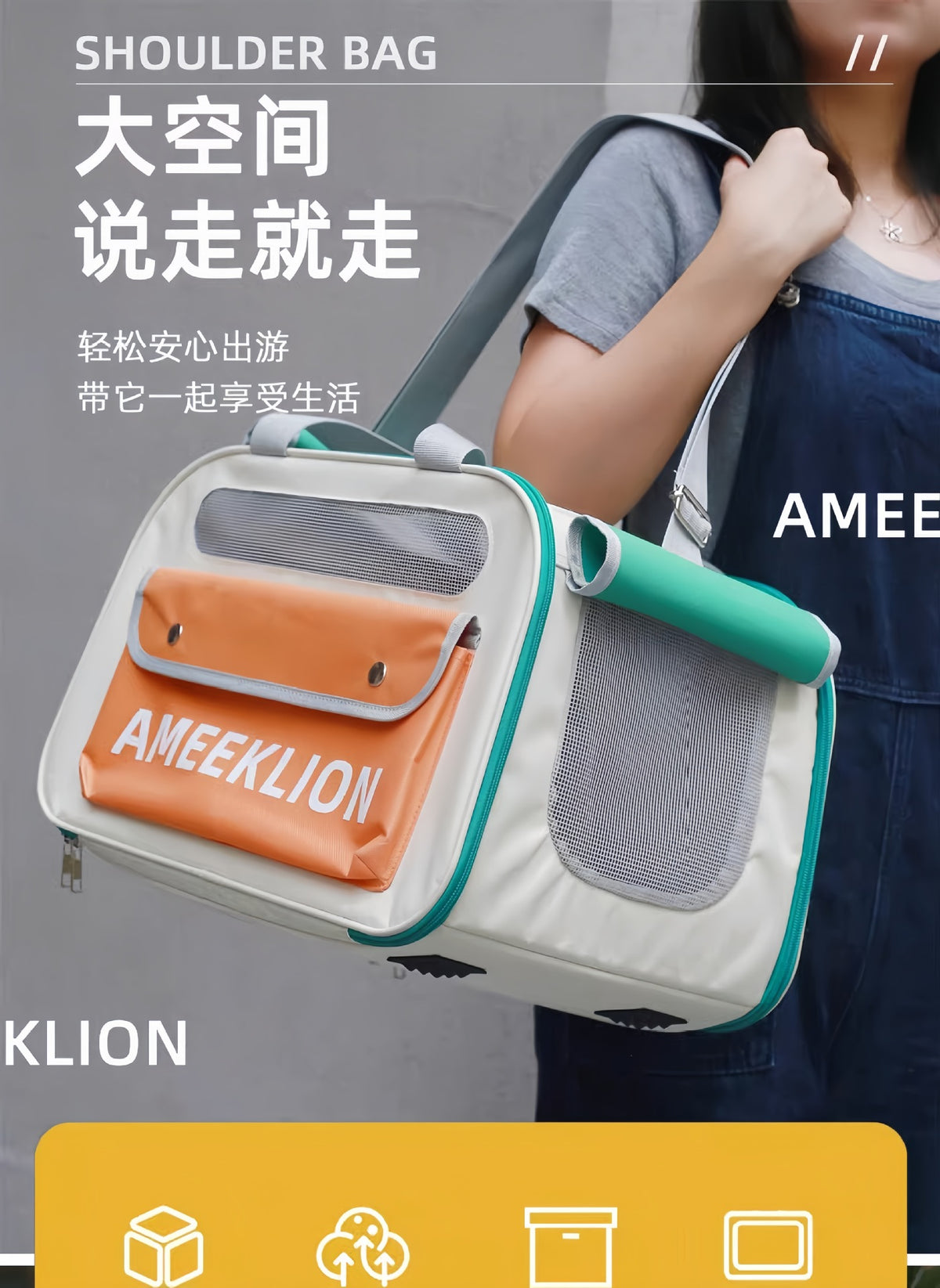 Sac à dos de transport pour chat & petit chien – Grande capacité