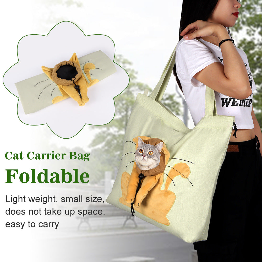 Sac bandoulière de transport pour chat & petit chien – Respirant
