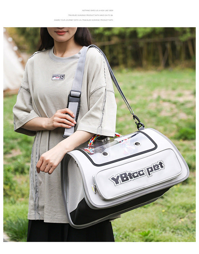 Sac bandoulière grande capacité pour chat & chien – Respirant