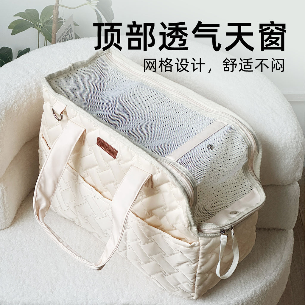 Sac bandoulière pour chat & petit chien – Avec tapis ou couverture