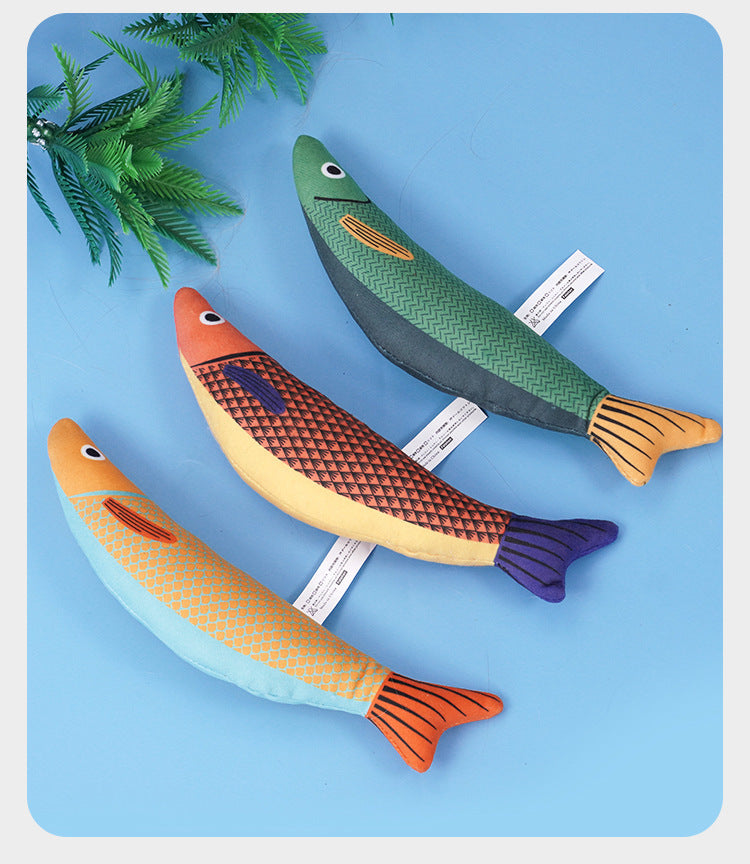 Jouet poisson pour chat – Herbe à chat & stimulation