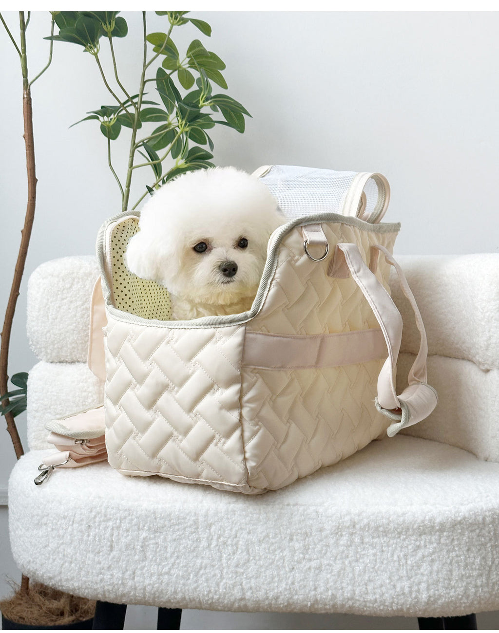 Sac bandoulière pour chat & petit chien – Avec tapis ou couverture
