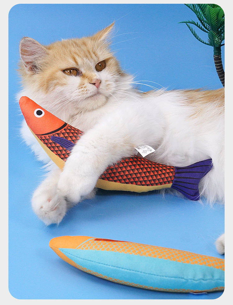 Jouet poisson pour chat – Herbe à chat & stimulation