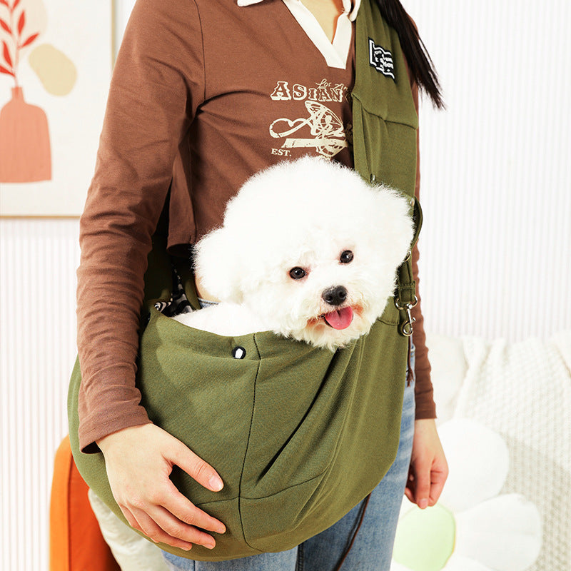 Sac bandoulière grande capacité pour chat & chien – Polyester
