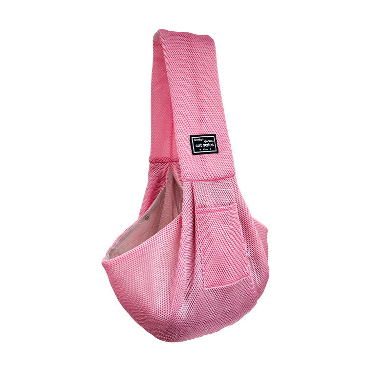 Sac bandoulière pour chat – Maille respirante et pliable