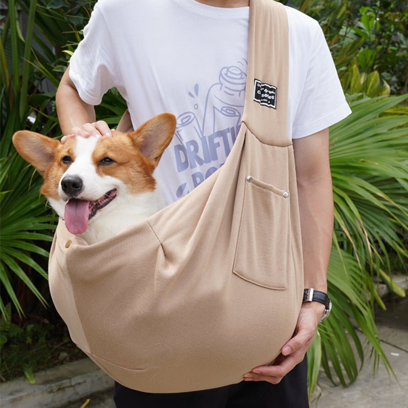 Sac bandoulière grande capacité pour chat & chien – Polyester