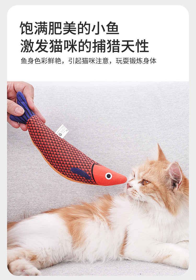 Jouet poisson pour chat – Herbe à chat & stimulation