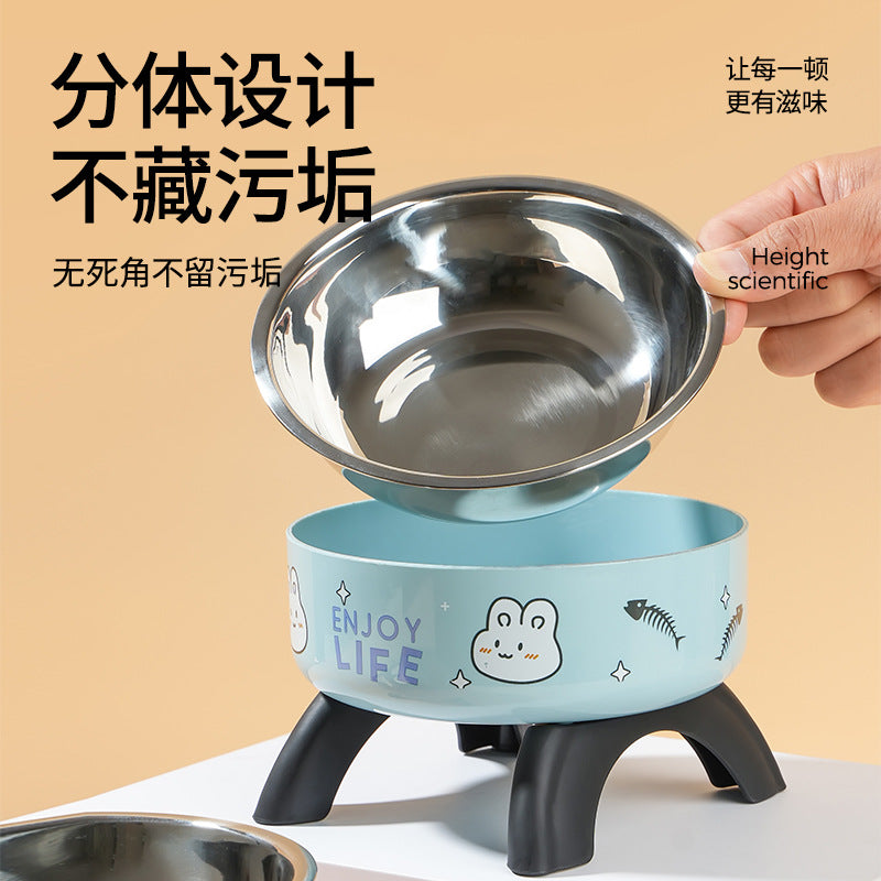 Gamelle surélevée pour chat & chien – Acier inoxydable