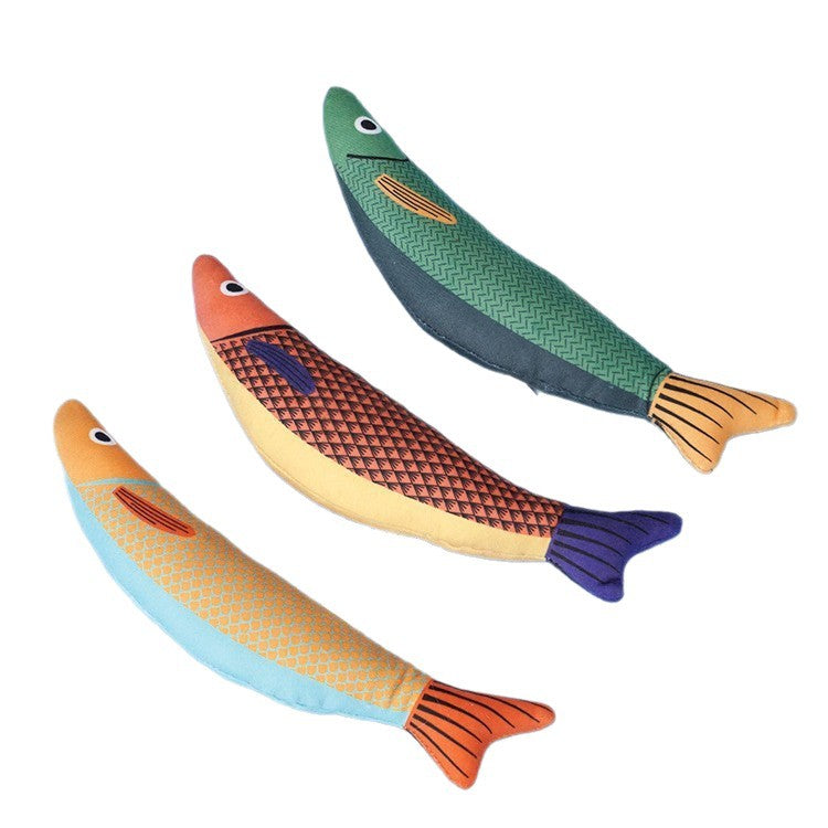 Jouet poisson pour chat – Herbe à chat & stimulation