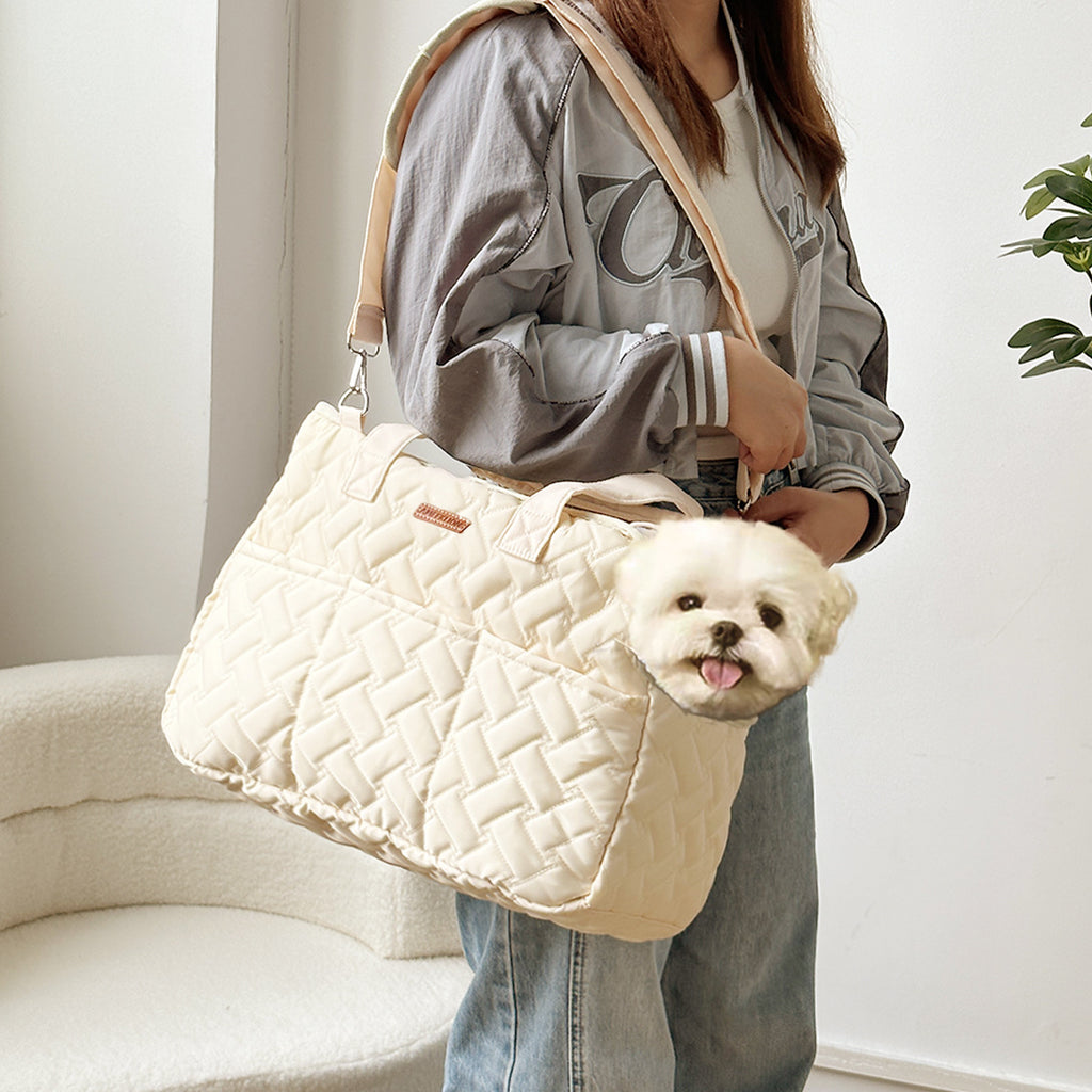 Sac bandoulière pour chat & petit chien – Avec tapis ou couverture