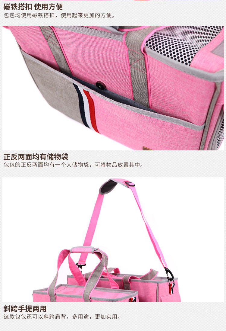 Sac bandoulière pour chat & petit chien – Grande capacité