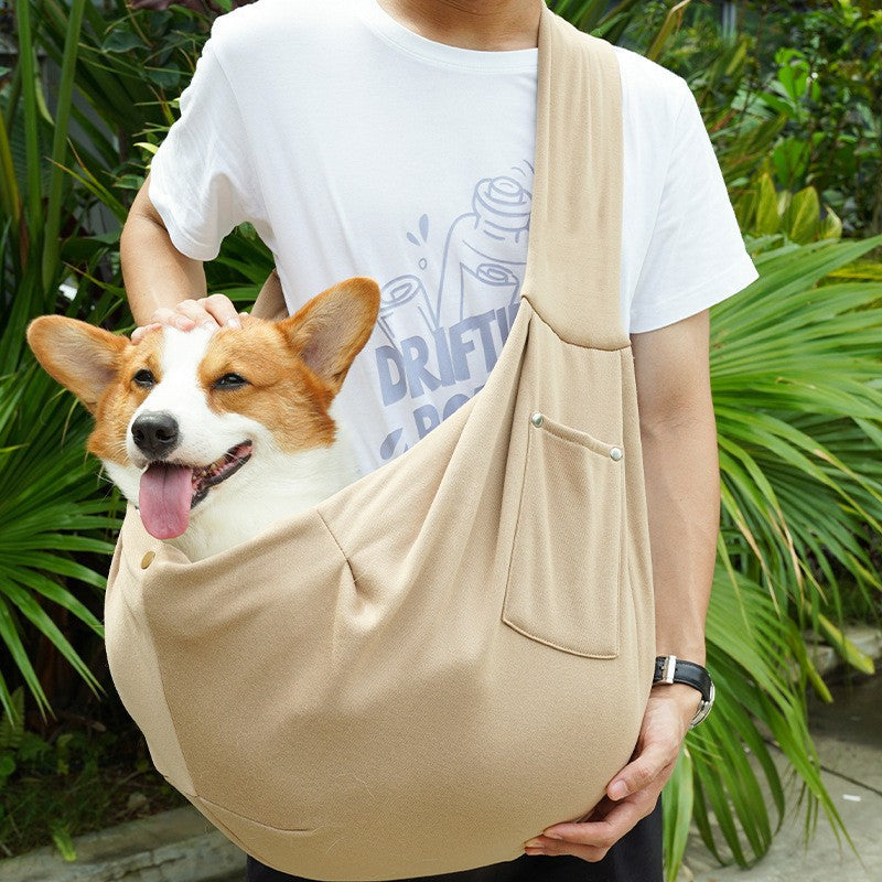 Sac bandoulière grande capacité pour chat & chien – Polyester