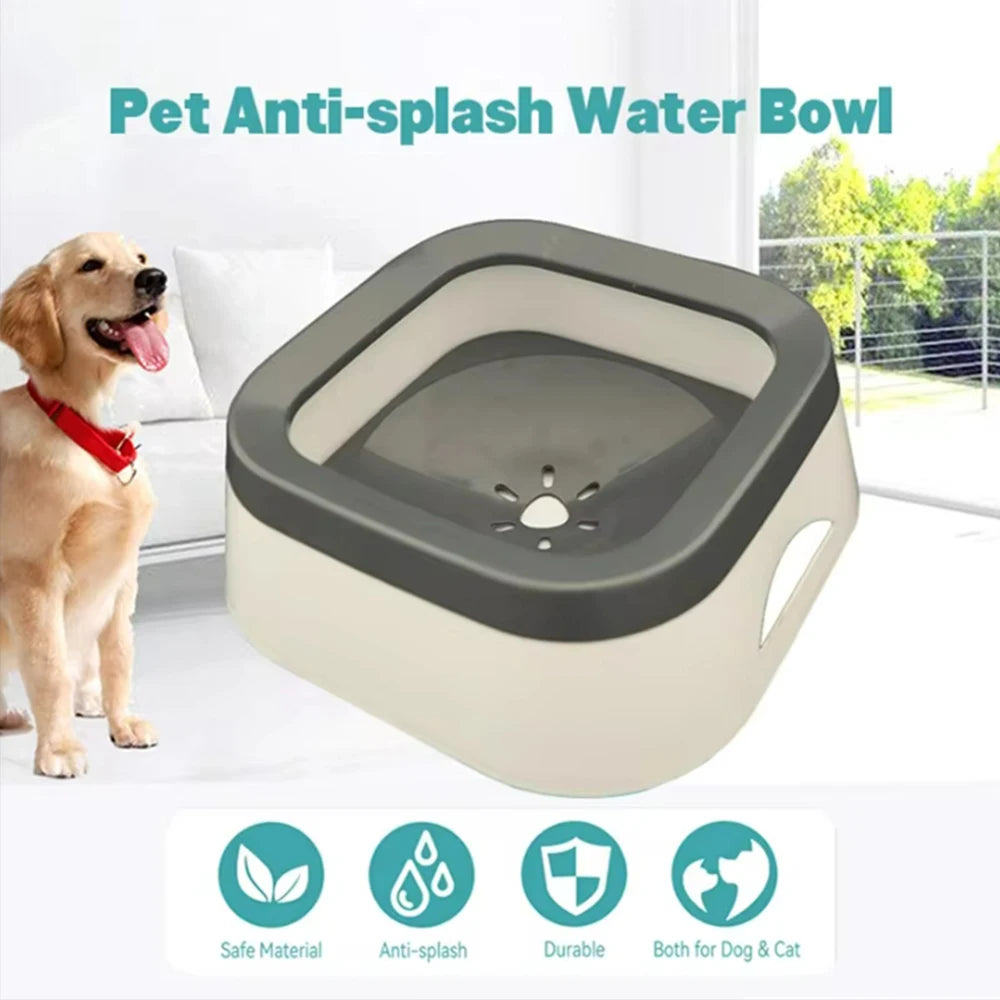 Bol d’eau flottant anti-éclaboussures pour chien
