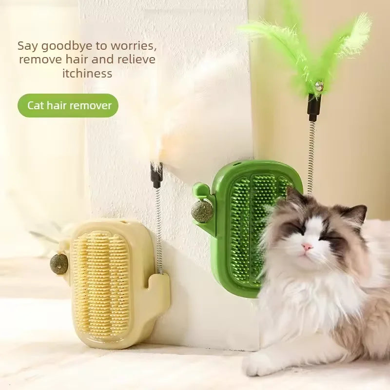 Brosse murale auto-nettoyante pour chat