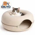 Panier donut pour chat – Tunnel et jouet intégrés