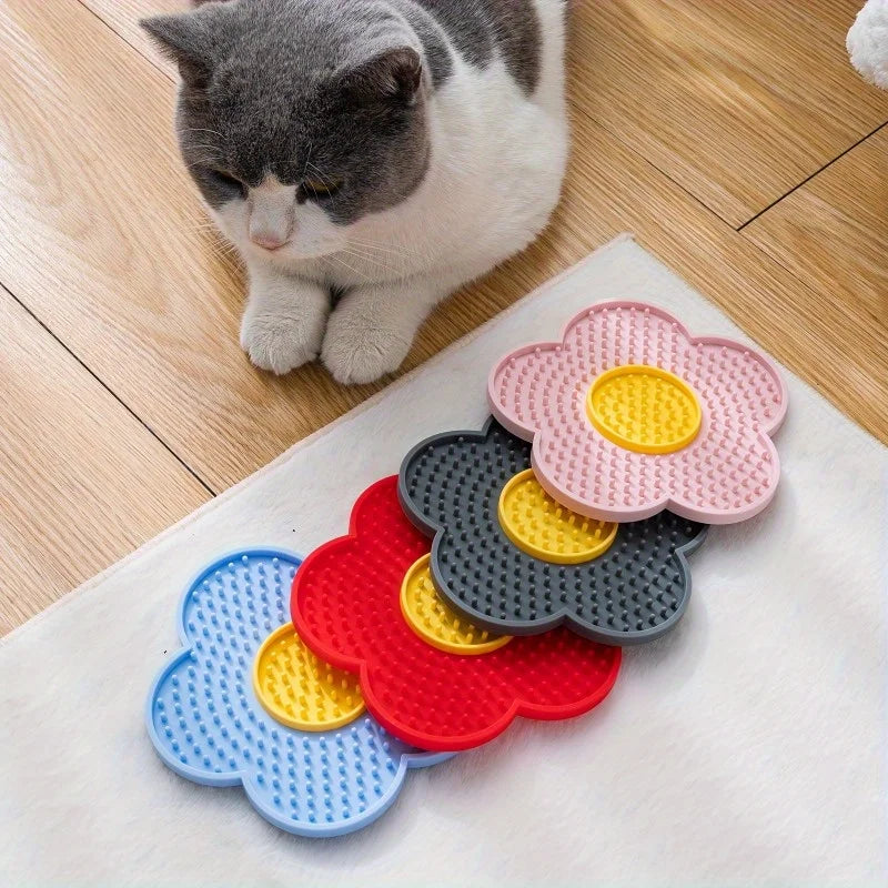 Tapis de léchage pour chien et chat avec ventouses